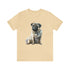 Loving Pug in Watercolor - Short Sleeve Tee Soft Cream